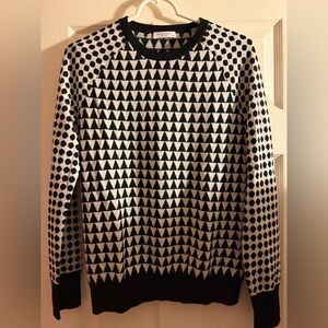 Equipment Black & White Geometric Knit sweater